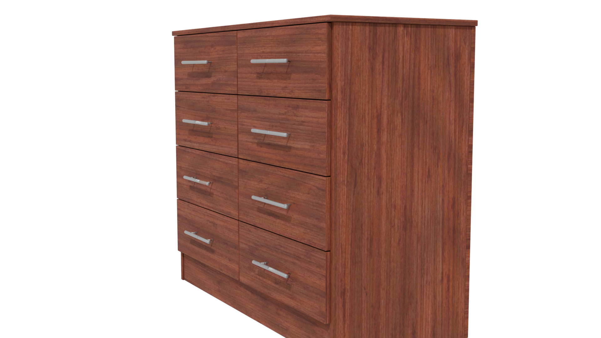 Wooden Modern 8-Drawer Dresser - Professional 3D Model Render 13