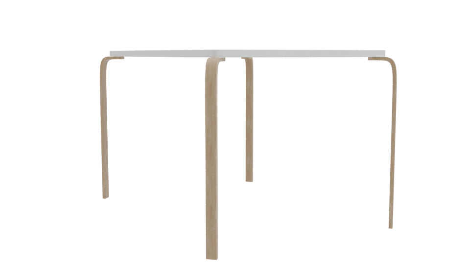 Minimalist Wooden Dining Table 3D - Professional 3D Model Render 10