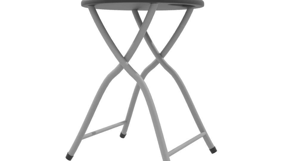 Minimalist Metal Bar Stool 3D - Professional 3D Model Render 9