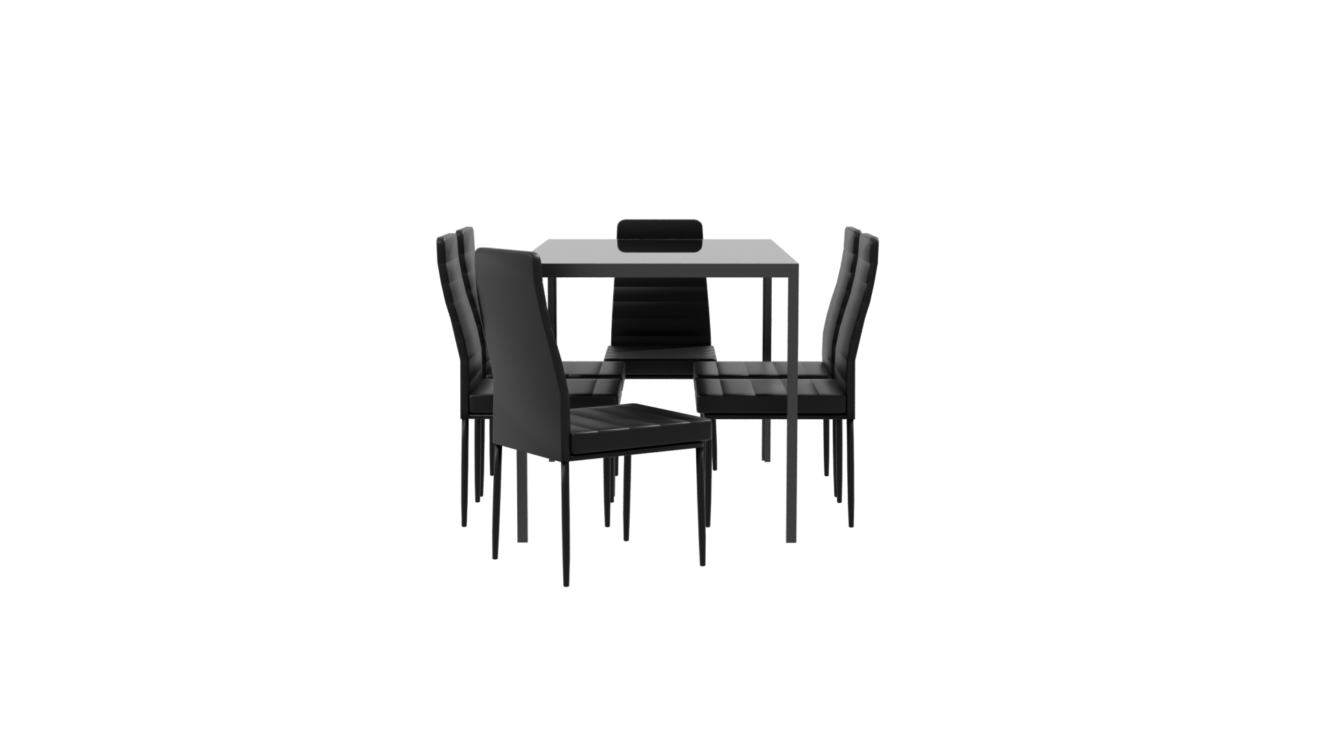 Stylish Modern Dining Set 3D - Professional 3D Model Render 8