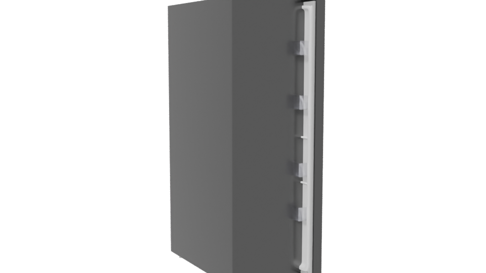 Sleek Black Refrigerator 3D Model - Professional 3D Model Render 7