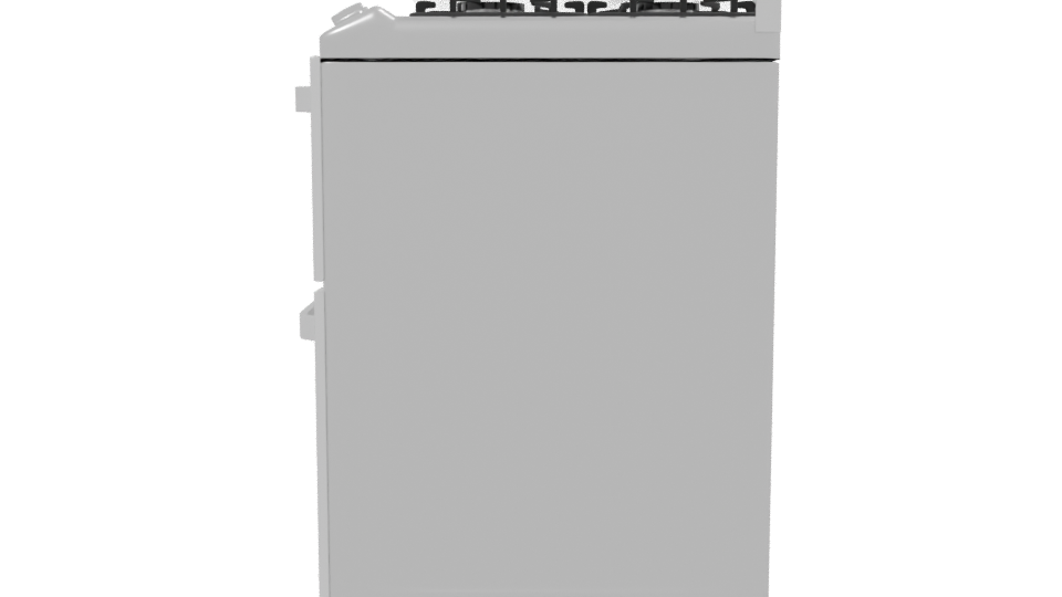 Sleek Dual Oven Gas Range 3D - Professional 3D Model Render 2