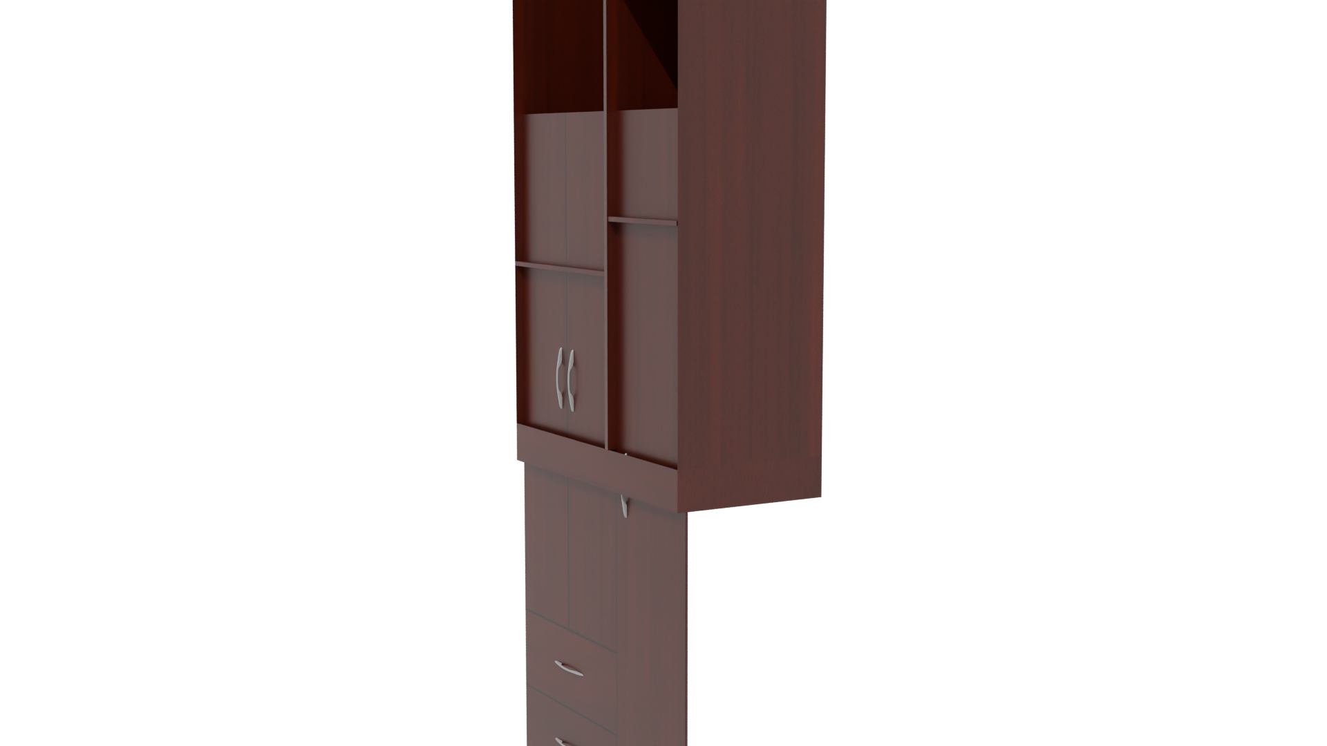 Elegant Wooden Wardrobe 3D Model - Professional 3D Model Render 13