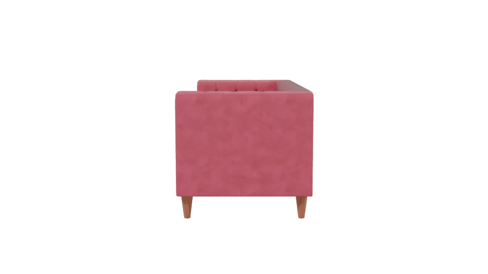 Stylish Pink Fabric Sofa 3D Model - Professional 3D Model Render 2