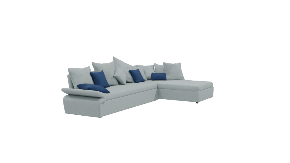 Cozy Sectional Sofa 3D Model - Professional 3D Model Render 9