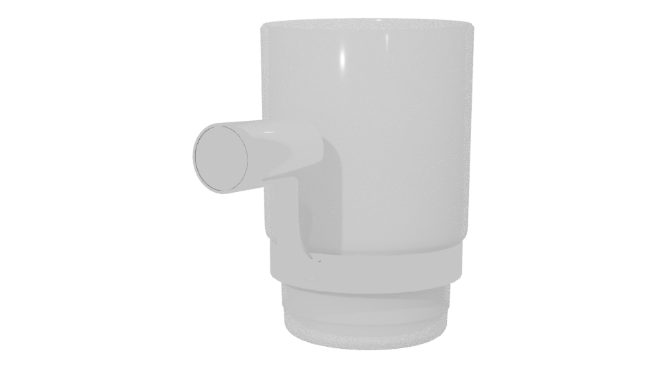 Stylish Glass Tumbler with Metal Base 3D Model - Professional 3D Model Render 6