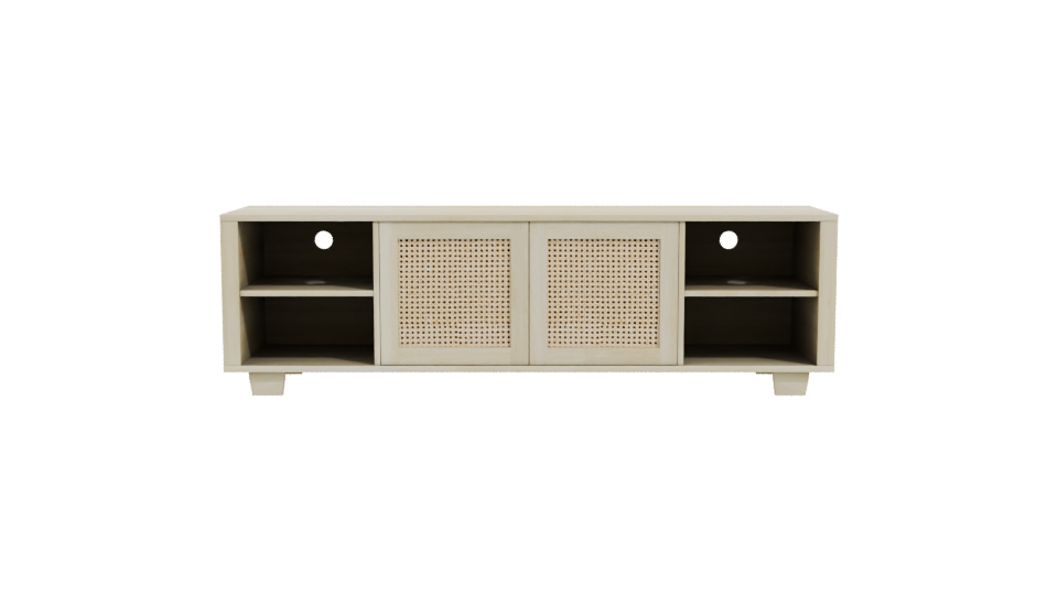 Stylish Wooden TV Stand 3D Model - Professional 3D Model Render 11