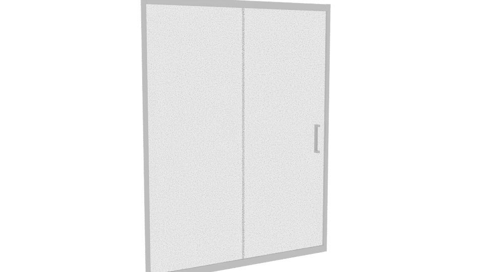 Stylish Modern Shower Door Model - Professional 3D Model Render 4