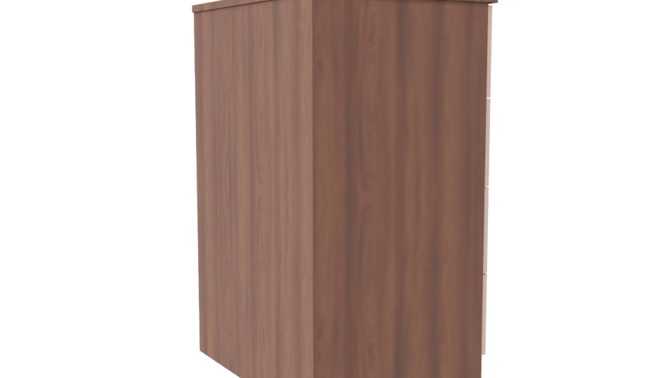 Contemporary Wooden Drawer Chest - Professional 3D Model Render 7