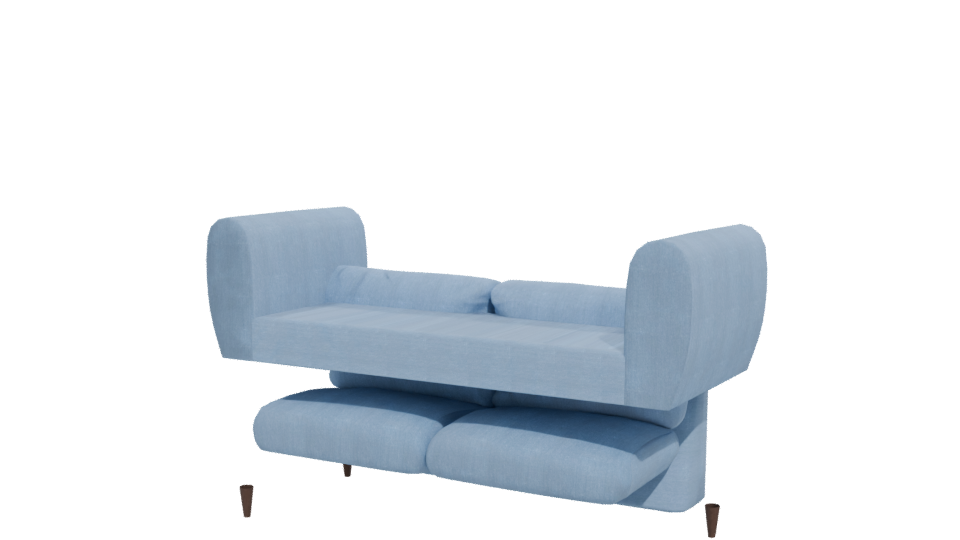 Stylish Blue Sofa 3D Model - Professional 3D Model Render 12