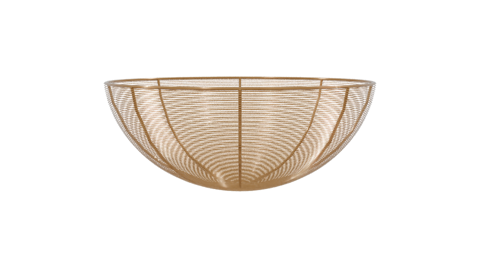 Elegant Wire Fruit Bowl 3D Model - Professional 3D Model Render 8