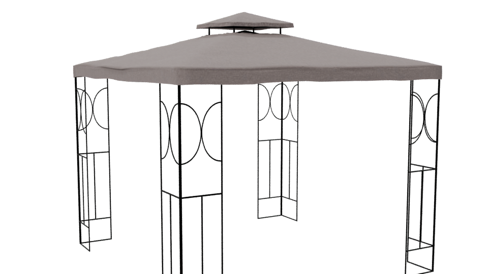 Stylish Outdoor Canopy Tent - Professional 3D Model Render 7