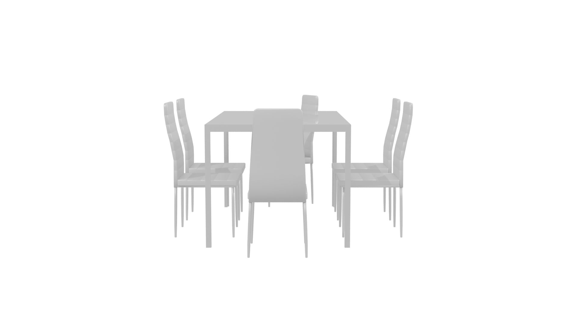 Modern Dining Table and Chairs - Professional 3D Model Render 2