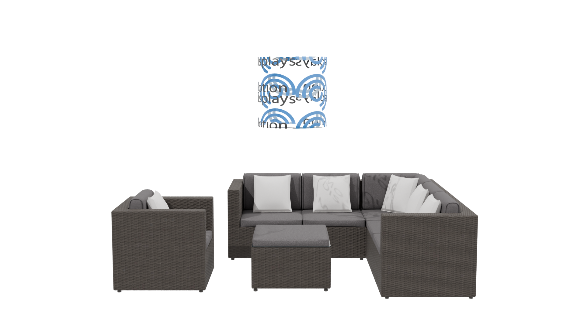 Stylish Outdoor Sofa Set 3D - Professional 3D Model Render 2