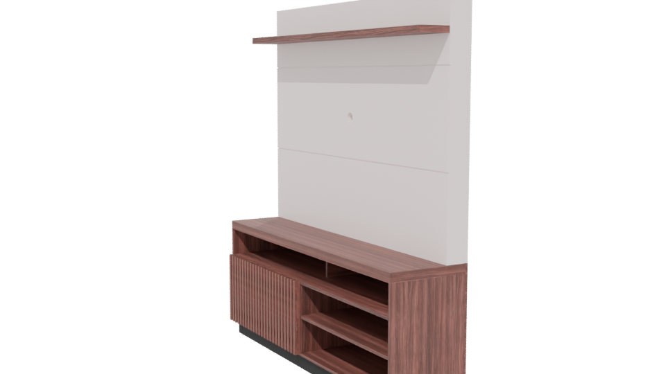 Modern Wooden TV Stand 3D Model - Professional 3D Model Render 13