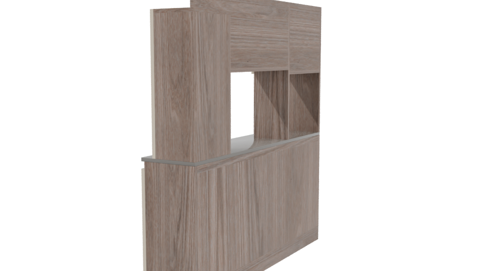 Contemporary Kitchen Cabinet Model - Professional 3D Model Render 3