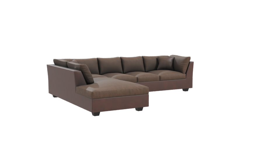 Stylish Modern Sectional Sofa 3D Model - Professional 3D Model Render 10