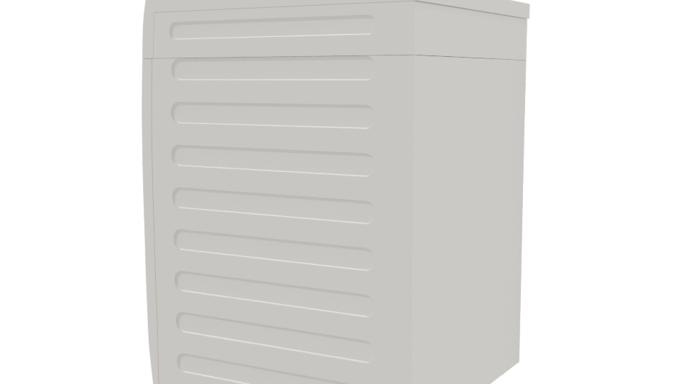 Realistic Front Load Washing Machine 3D - Professional 3D Model Render 3