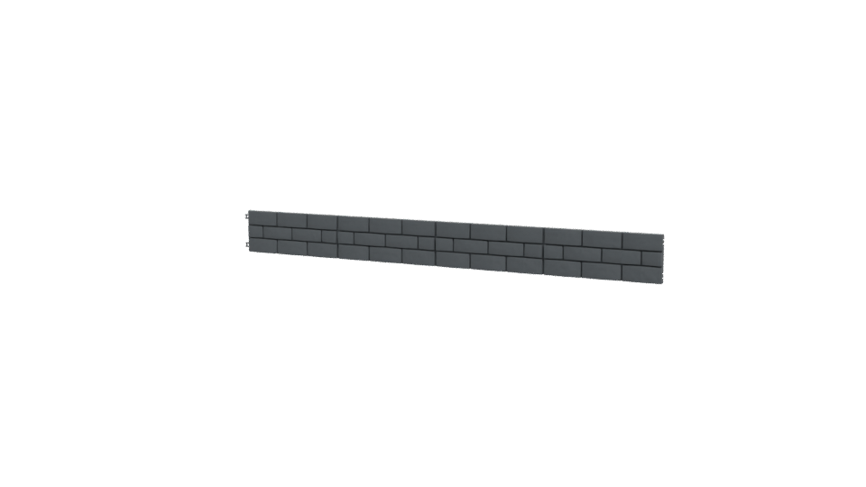 Stylized Brick Wall Section 3D Model - Professional 3D Model Render 12