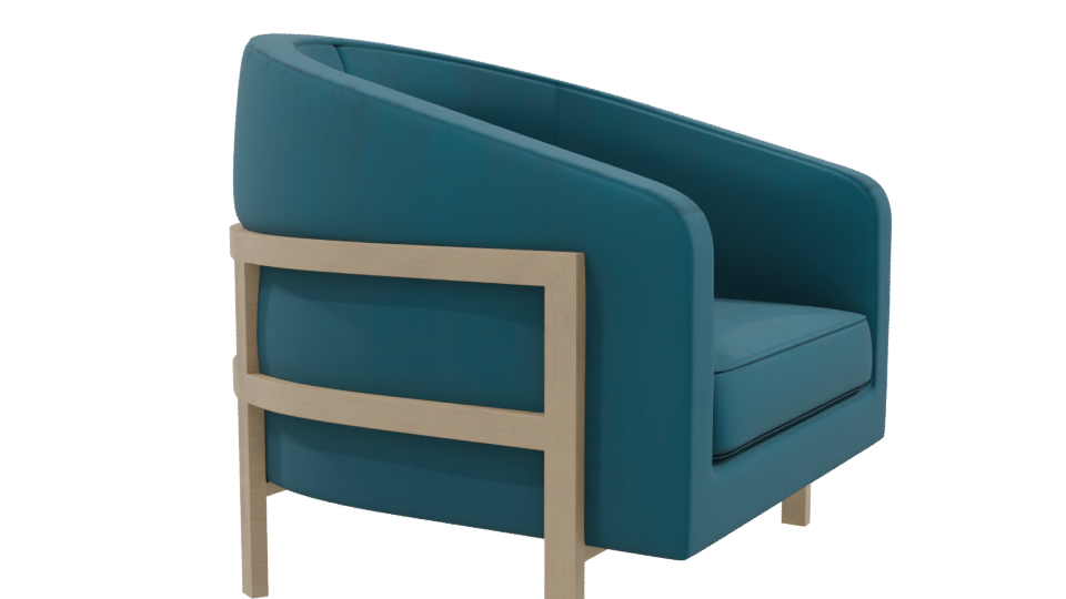 Stylish Modern Accent Chair 3D Model - Professional 3D Model Render 9