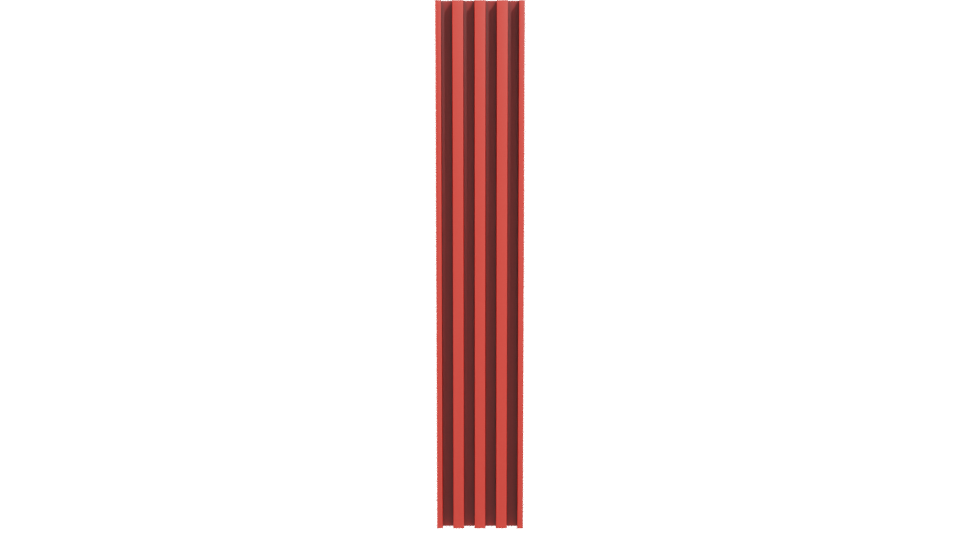 Stylized Vertical Red Pillars Model - Professional 3D Model Render 11