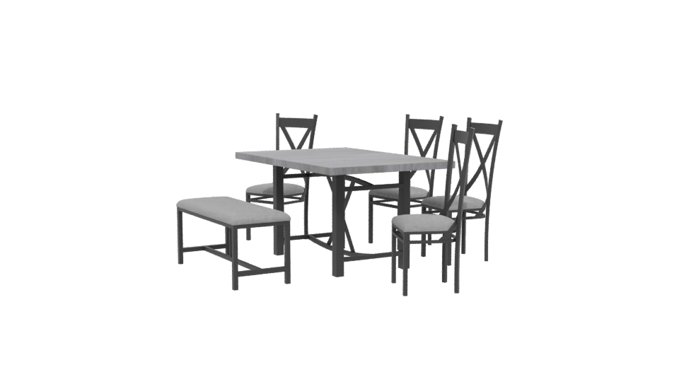 Stylish Dining Table Set 3D - Professional 3D Model Render 13