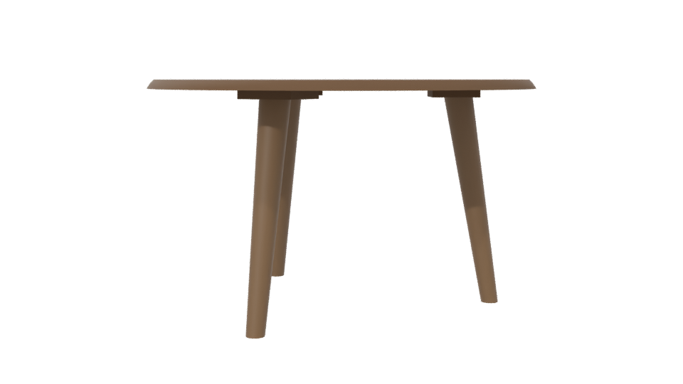 Stylish Round Wooden Table Model - Professional 3D Model Render 6