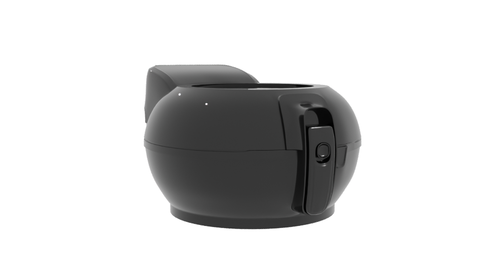 Stylish Black Air Fryer 3D Model - Professional 3D Model Render 10