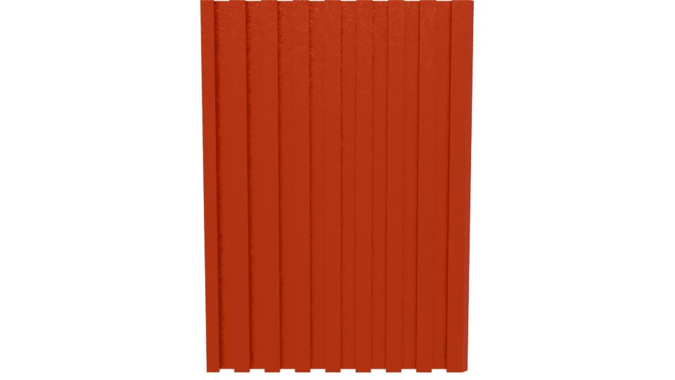Terracotta Red Panel 3D Model - Professional 3D Model Render 5