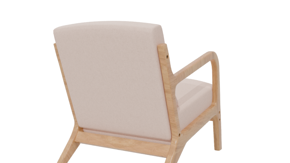 Stylish Modern Accent Chair 3D - Professional 3D Model Render 6