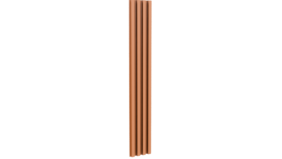 Stylish Vertical Wooden Slat Panel 3D Model - Professional 3D Model Render 4