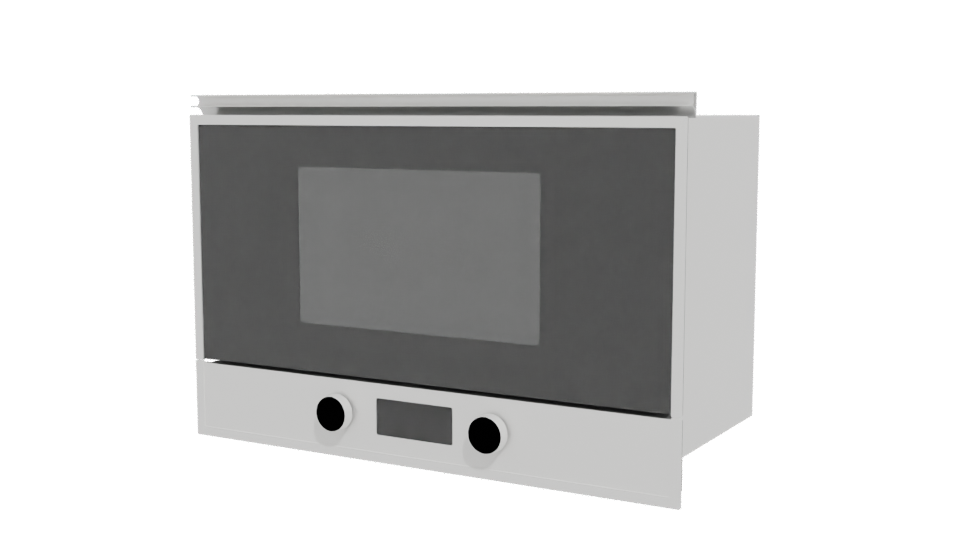 Sleek Wall-Mounted Microwave 3D - Professional 3D Model Render 12