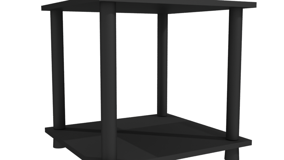 Compact Modern Shelf Unit 3D - Professional 3D Model Render 10