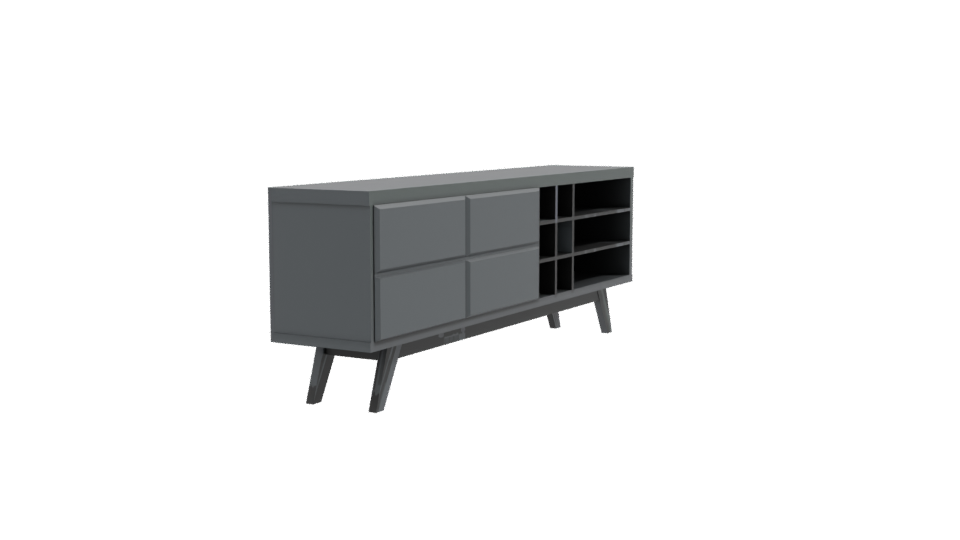 Stylish Modern TV Stand 3D - Professional 3D Model Render 9