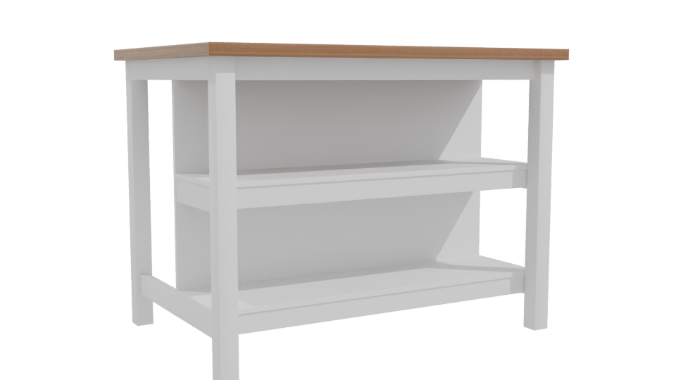 Isla Americana Dallas Blanca Table 3D - Professional 3D Model Render 10