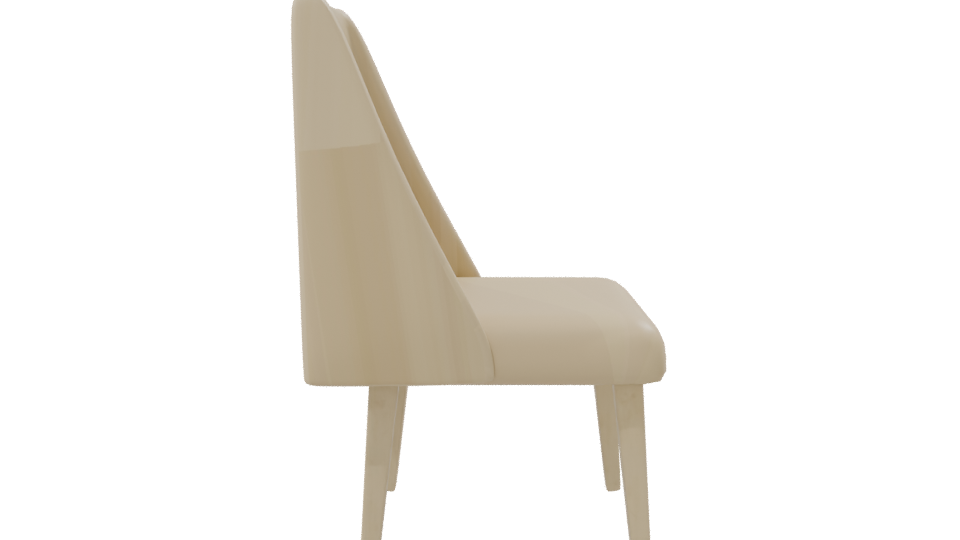 Minimalist Fabric Dining Chair 3D - Professional 3D Model Render 8