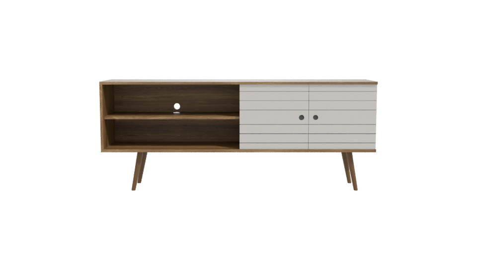 Stylish Wooden TV Stand 3D - Professional 3D Model Render 11