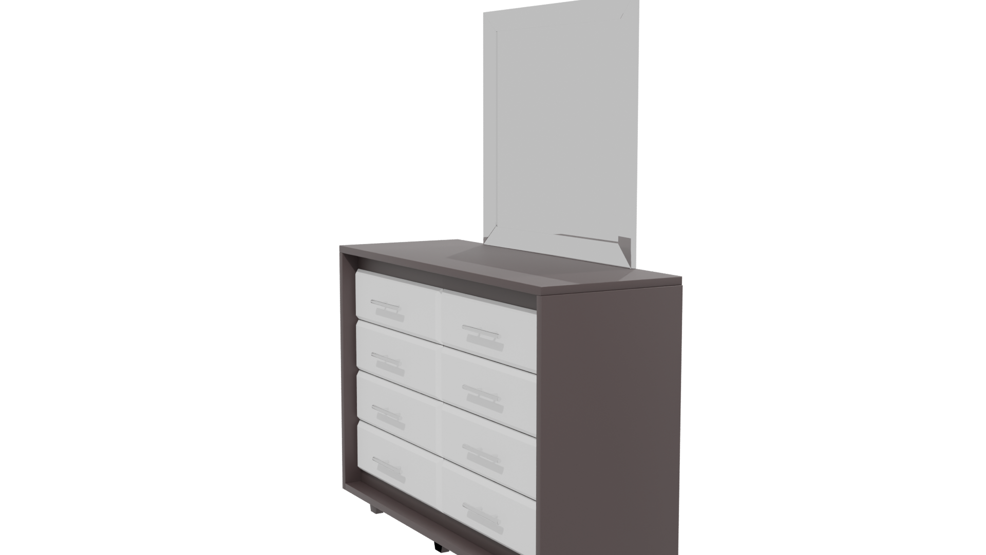 Stylish Modern Dresser Set 3D - Professional 3D Model Render 13