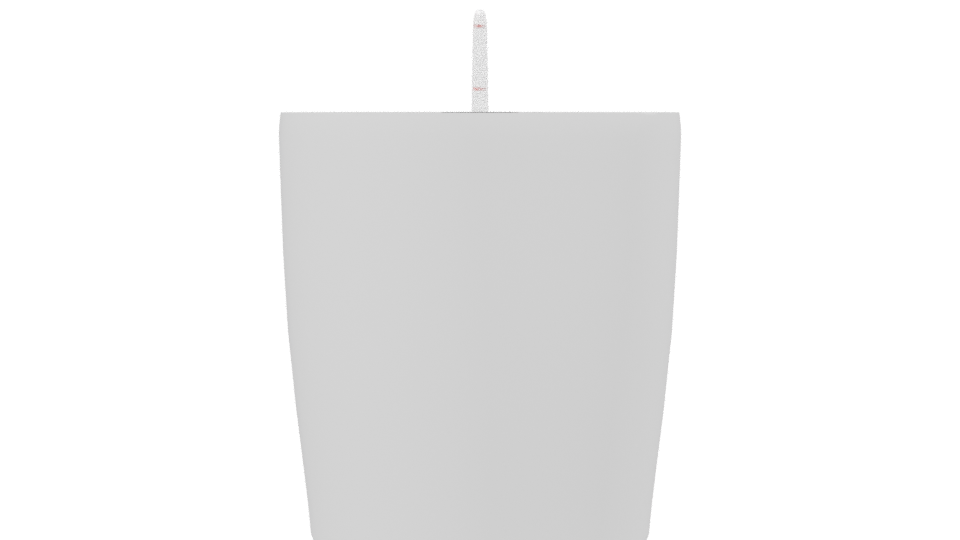 Minimalist White Flower Pot with Modern Design - Professional 3D Model Render 2