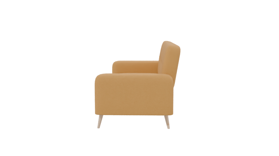 Stylish Mid-Century Modern Sofa 3D Model - Professional 3D Model Render 2
