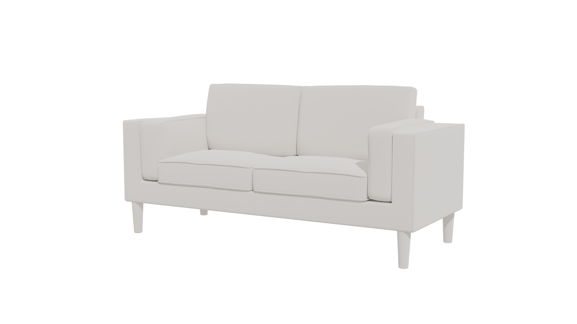 Stylish Modern Two-Seat Sofa - Professional 3D Model Render 4