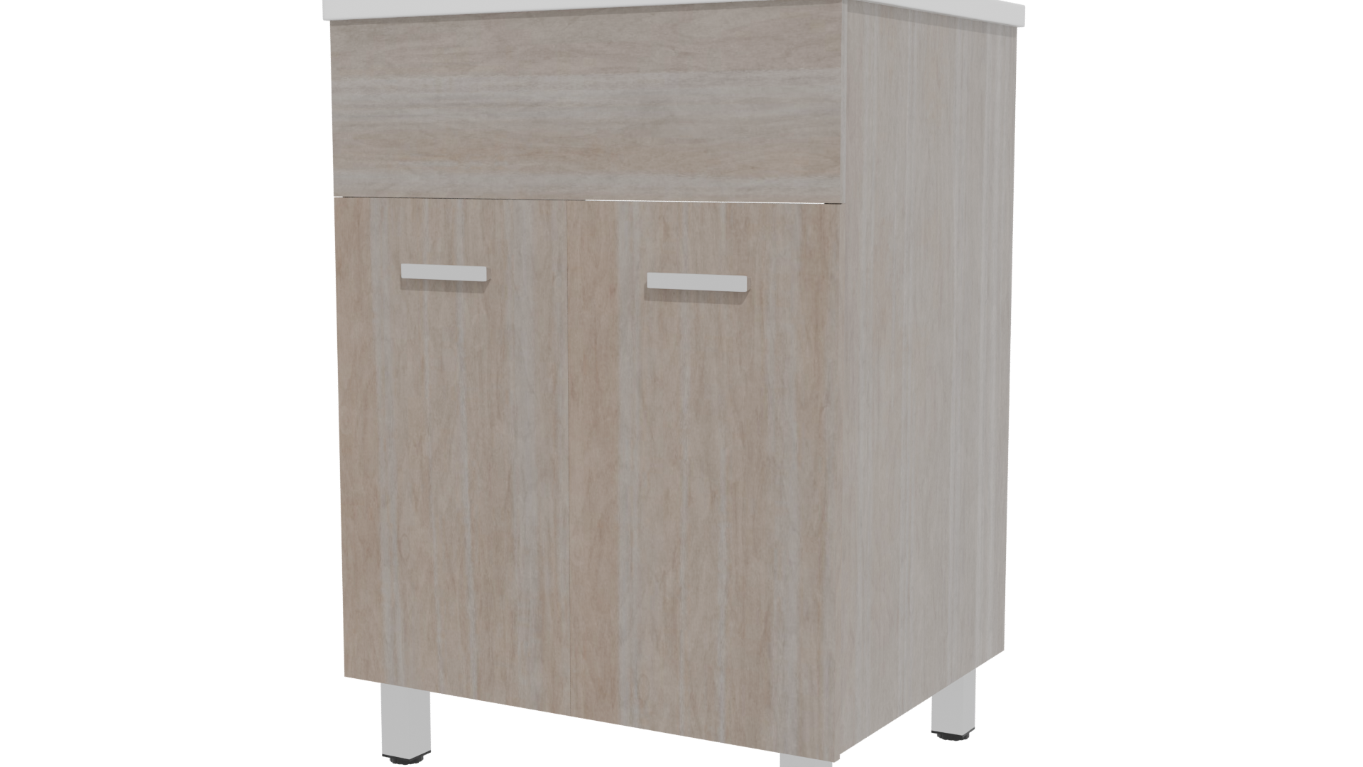 Stylish Wooden Storage Cabinet 3D - Professional 3D Model Render 12