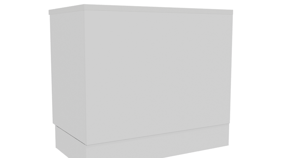 Stylish Modern Reception Desk 3D - Professional 3D Model Render 4