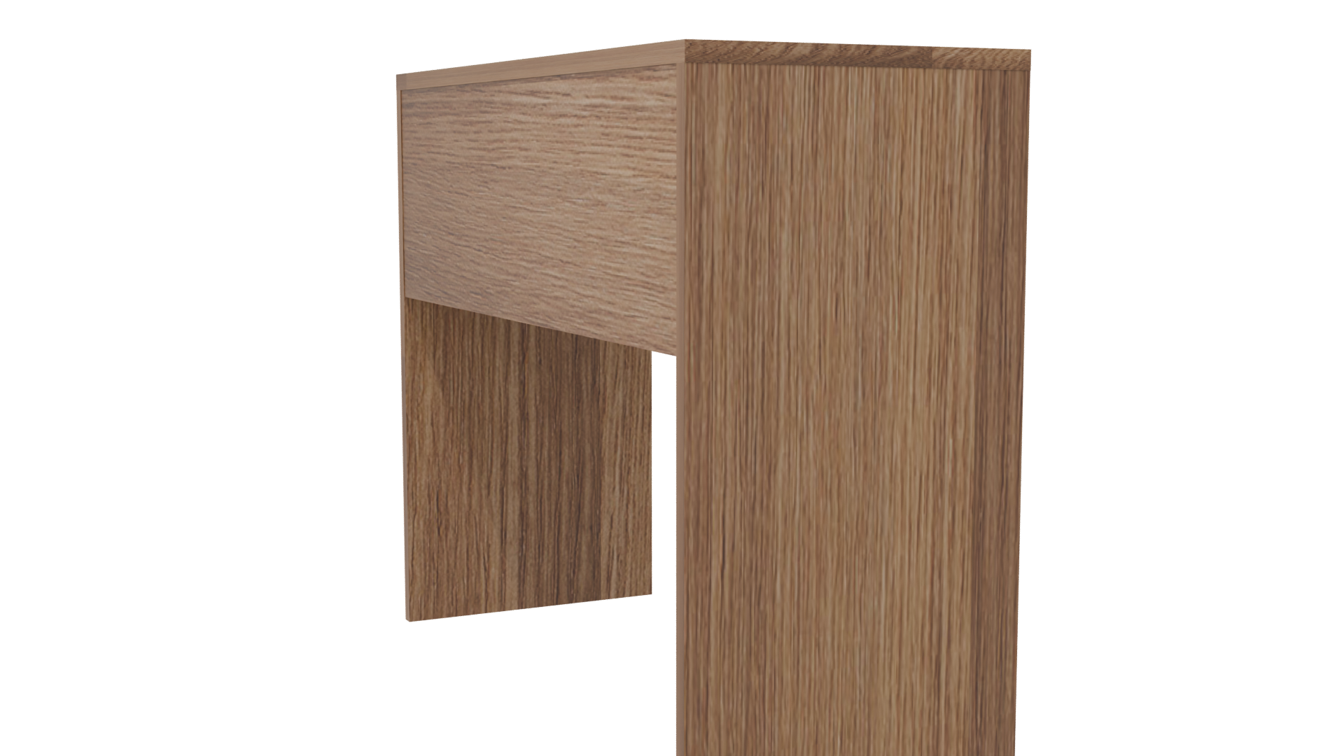 Minimalist Wooden Desk Model - Professional 3D Model Render 7