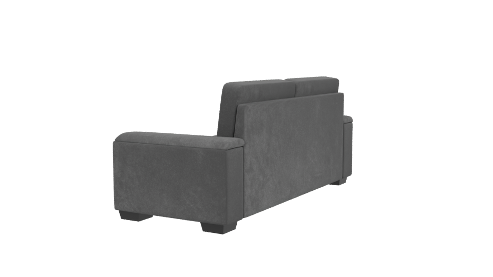 Contemporary Gray Fabric Sofa 3D - Professional 3D Model Render 3