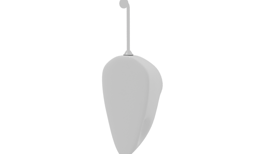 Modern Wall-Mounted Urinal Model - Professional 3D Model Render 9