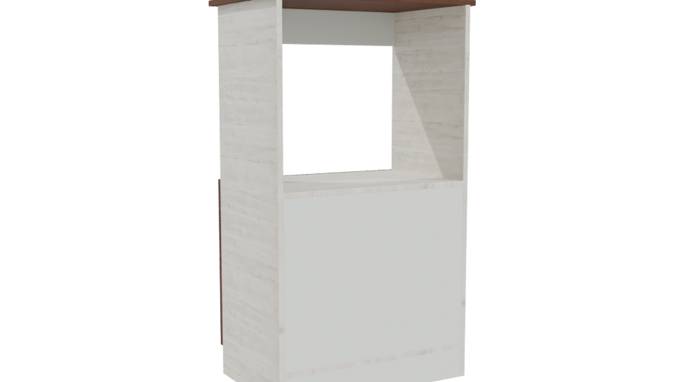 Contemporary Wooden Cabinet Model - Professional 3D Model Render 4