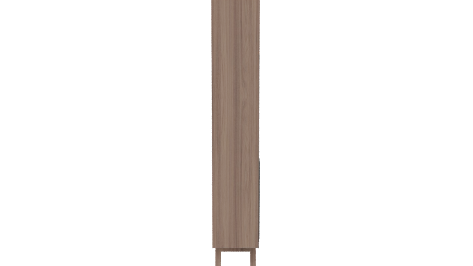 Stylish Wooden Bookshelf Model - Professional 3D Model Render 8