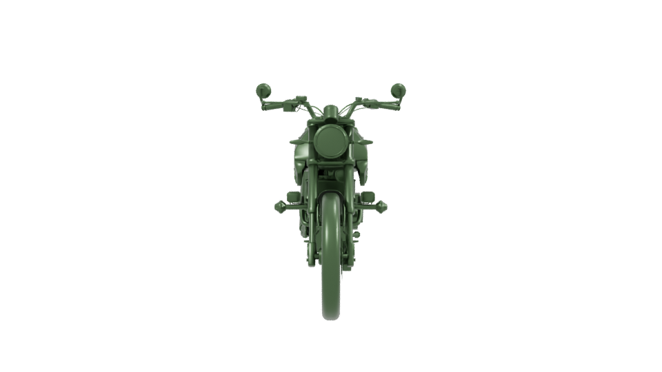 Stylized Motorcycle 3D Model - Professional 3D Model Render 2