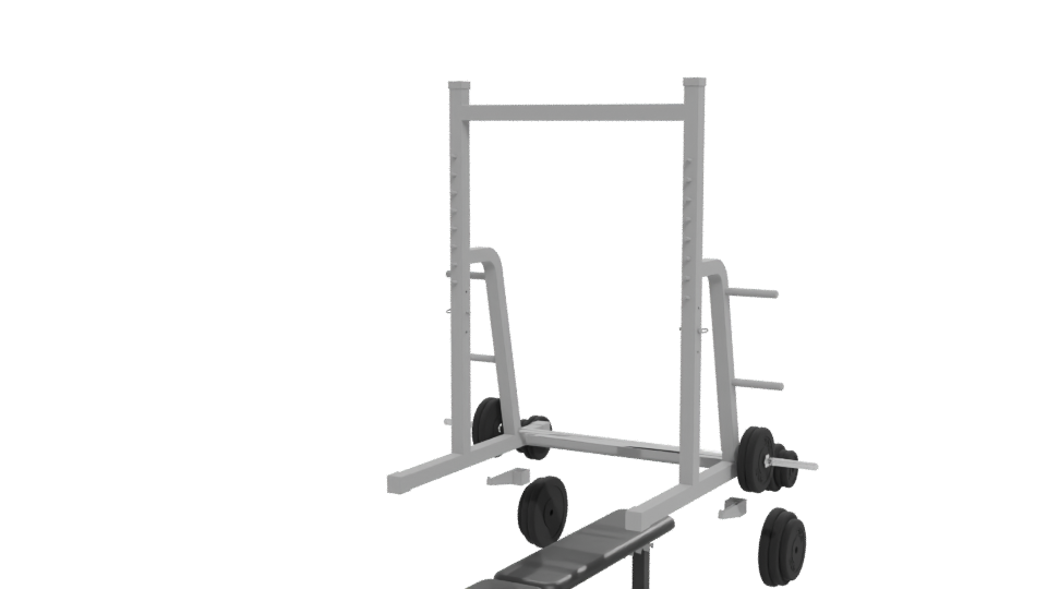 Adjustable Weight Bench 3D Model - Professional 3D Model Render 12